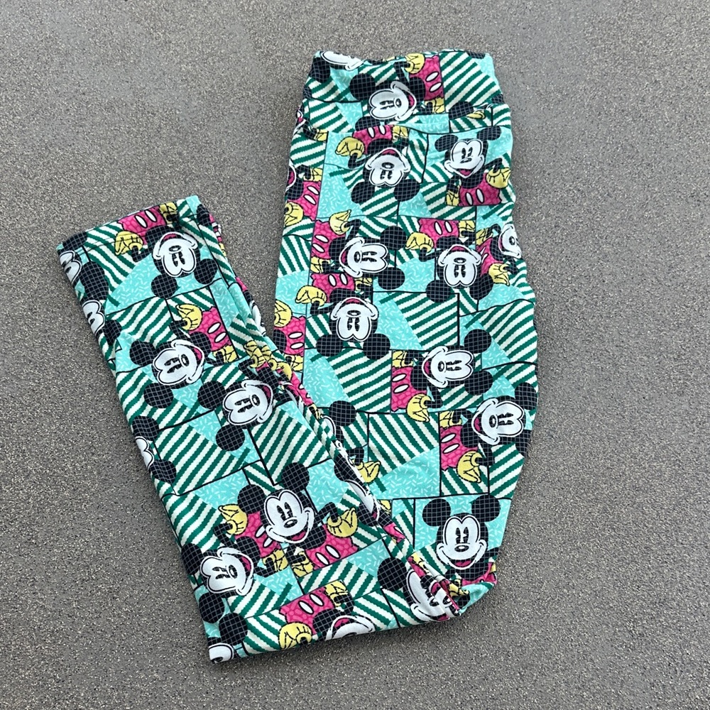 NWOT LuLaRoe Disney Adult Mickey Leggings - Sz OS